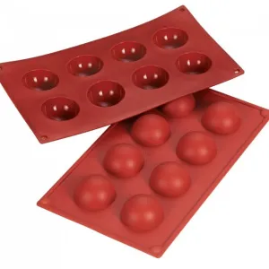 Форма силиконовая ПОЛУСФЕРА 8 ячеек.